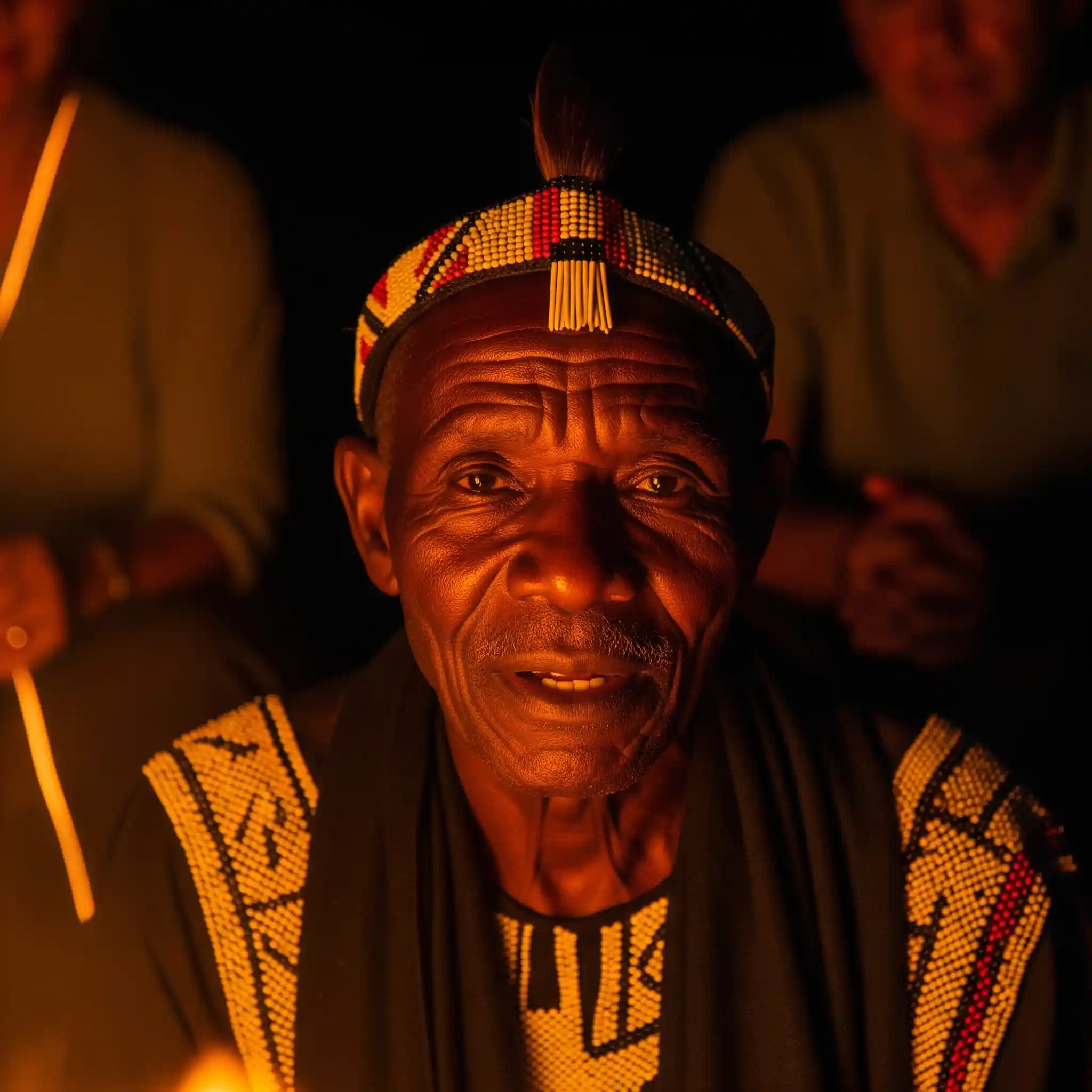 Guests enjoying authentic Botswana cultural experience at Motopi Farm