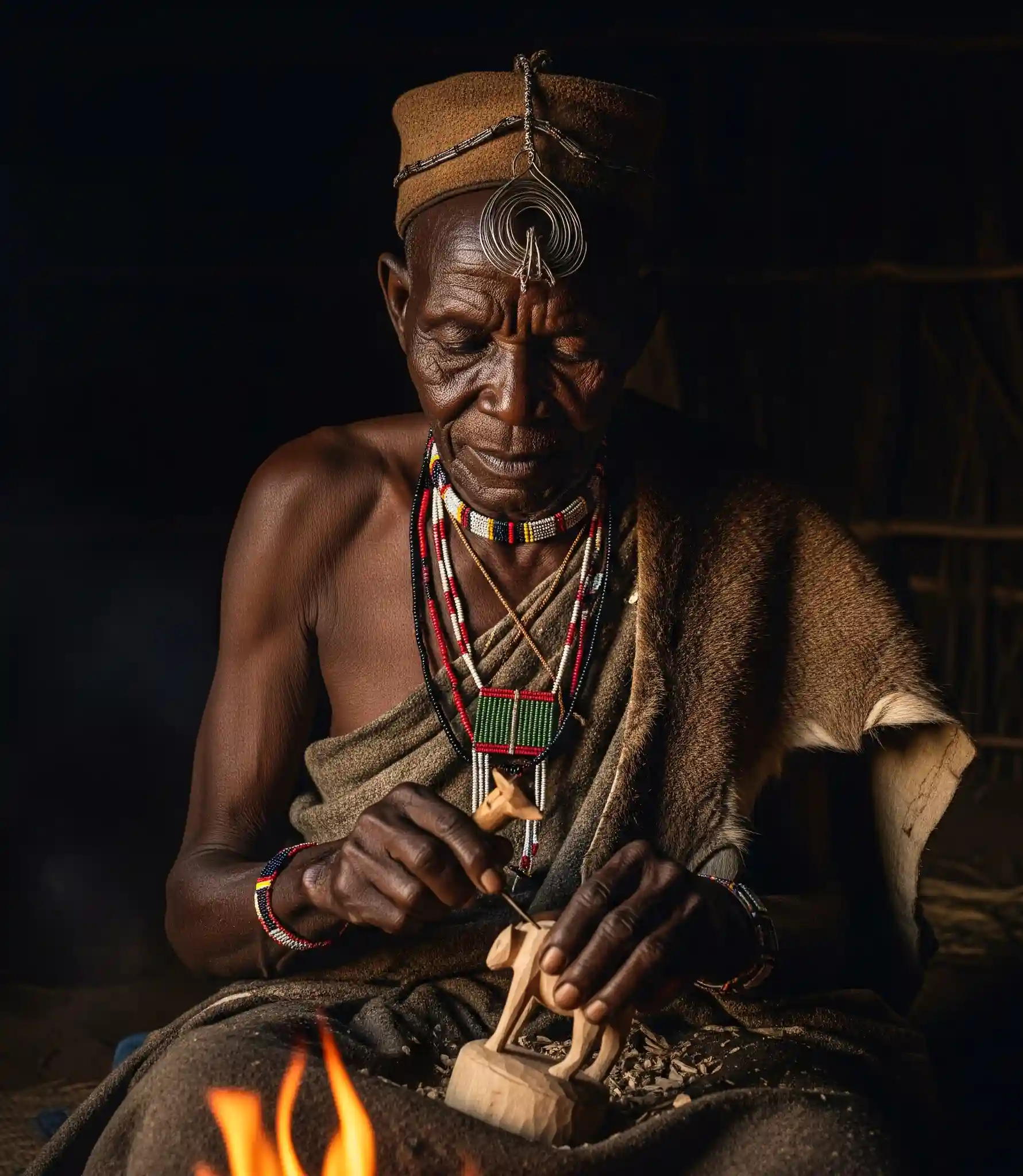 Guests enjoying authentic Botswana cultural experience at Motopi Farm